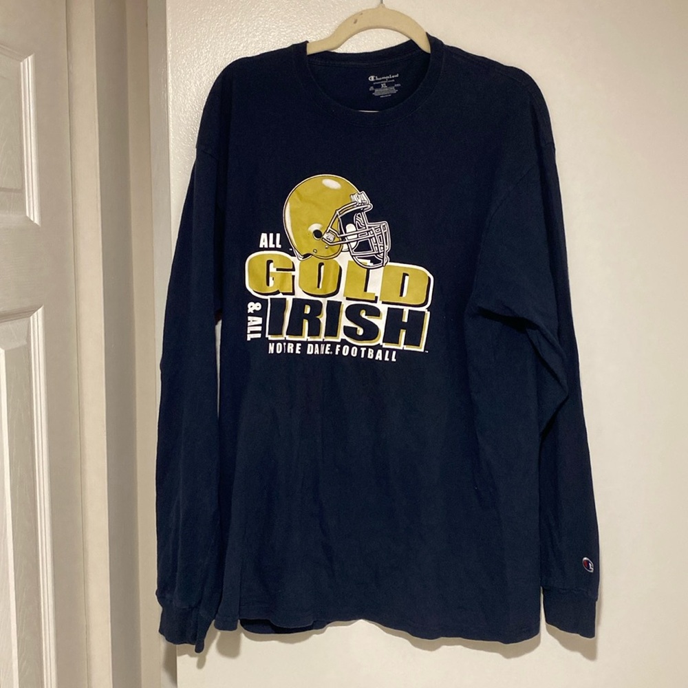 Norte dame All Gold And All Irish long sleeve shirt size XL